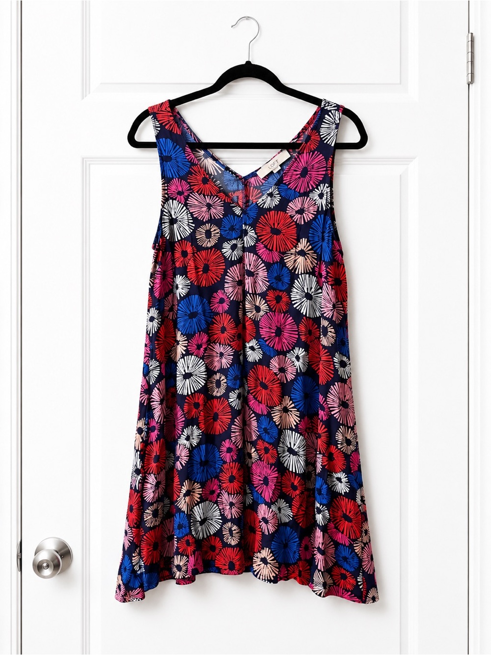 ✨ LOFT Fireworks Print Summer Dress w Pockets Size M